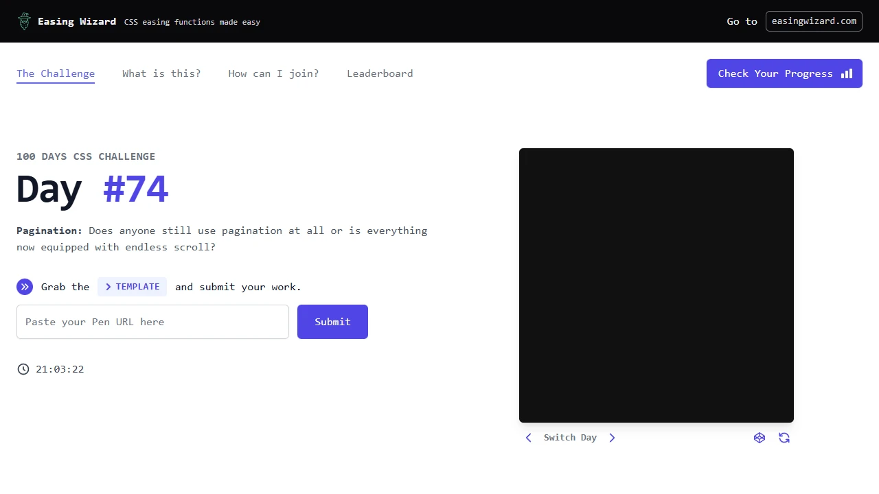 Screenshot of 100 Days CSS Challenge