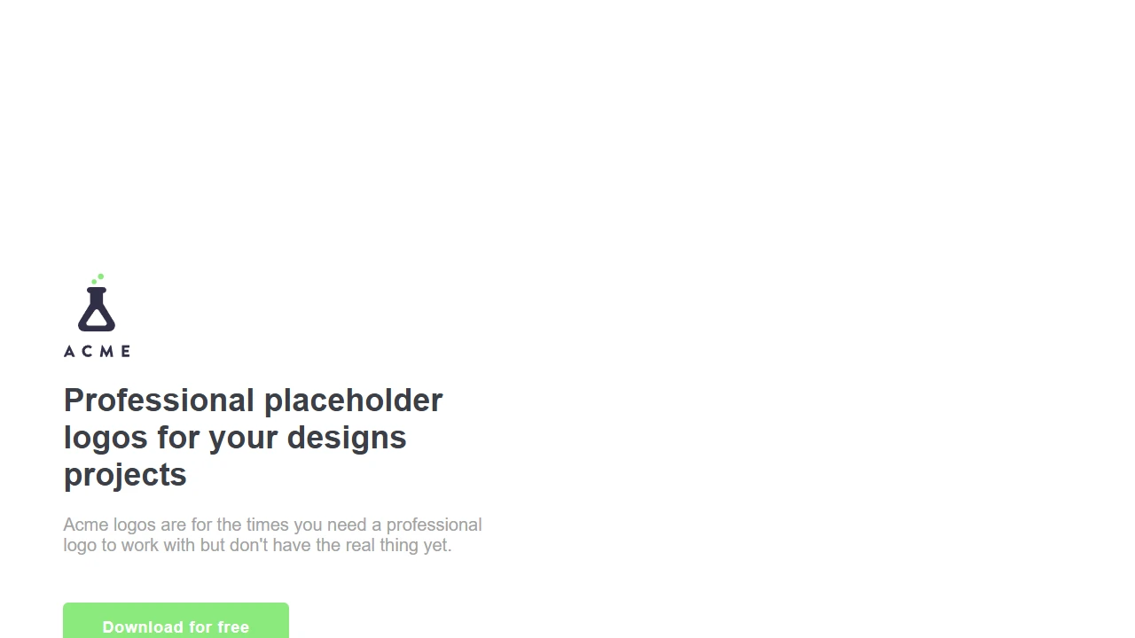 Screenshot of Acme Logos