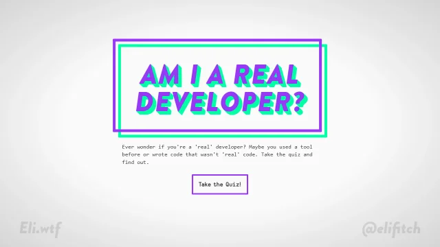 Screenshot of Am I a Real Developer?