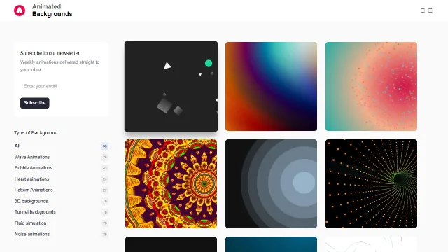 Screenshot of Animated Backgrounds