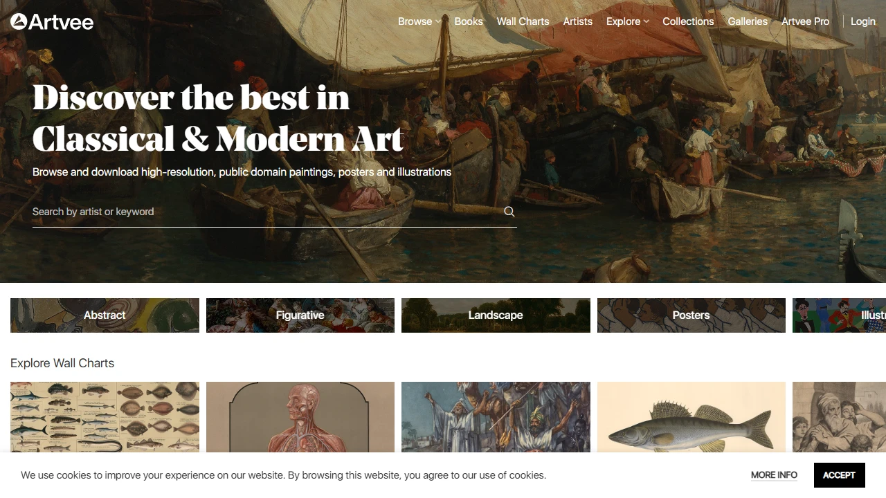 Screenshot of Artvee