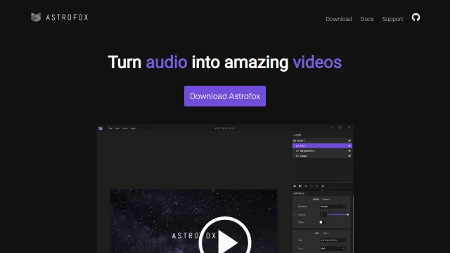 Screenshot of Astrofox