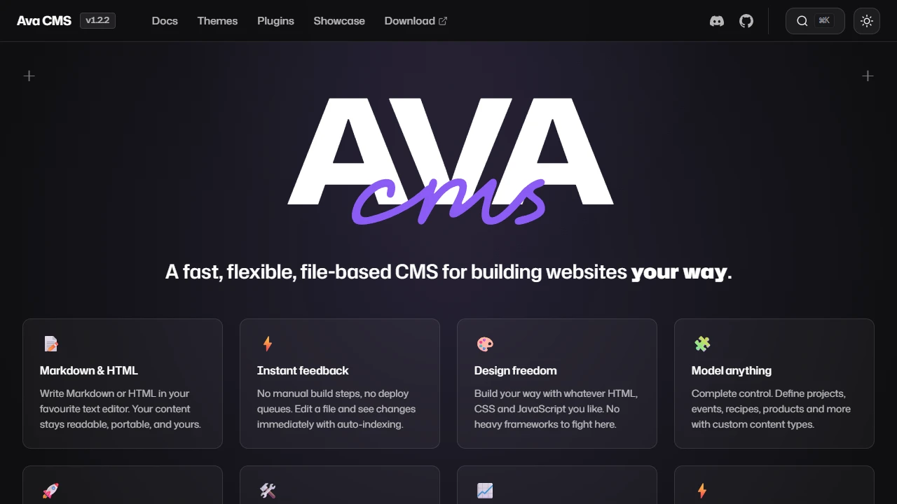 Screenshot of Ava CMS