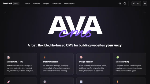 Screenshot of Ava CMS