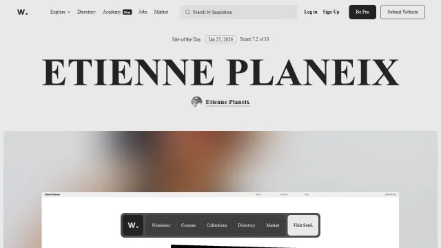 Screenshot of Awwwards