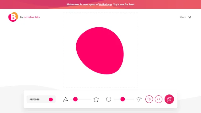 Screenshot of Blobmaker
