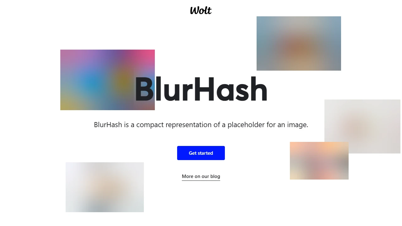 Screenshot of BlurHash