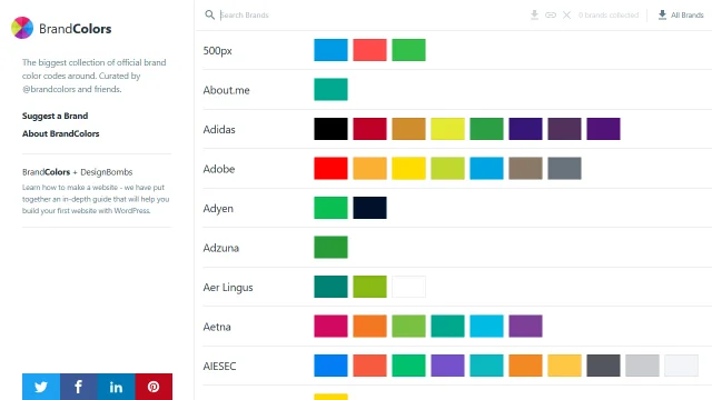 Screenshot of BrandColors