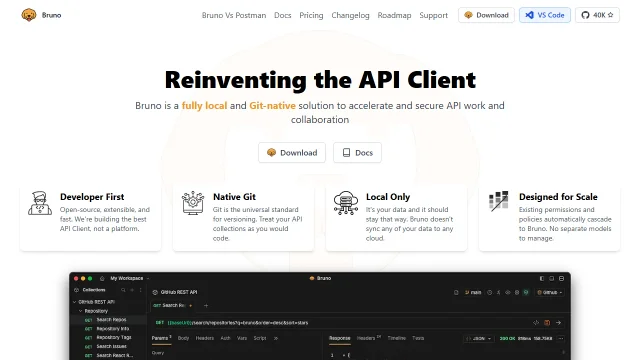 Screenshot of Bruno API Client