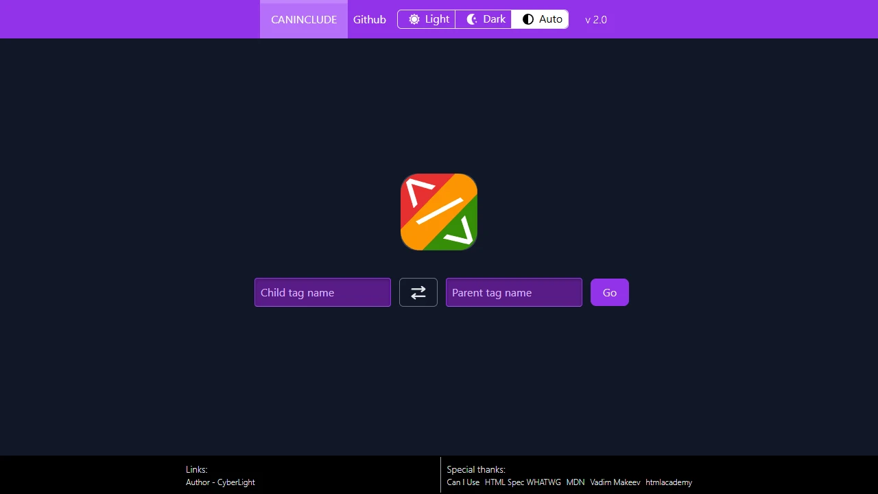 Screenshot of Can I Include?