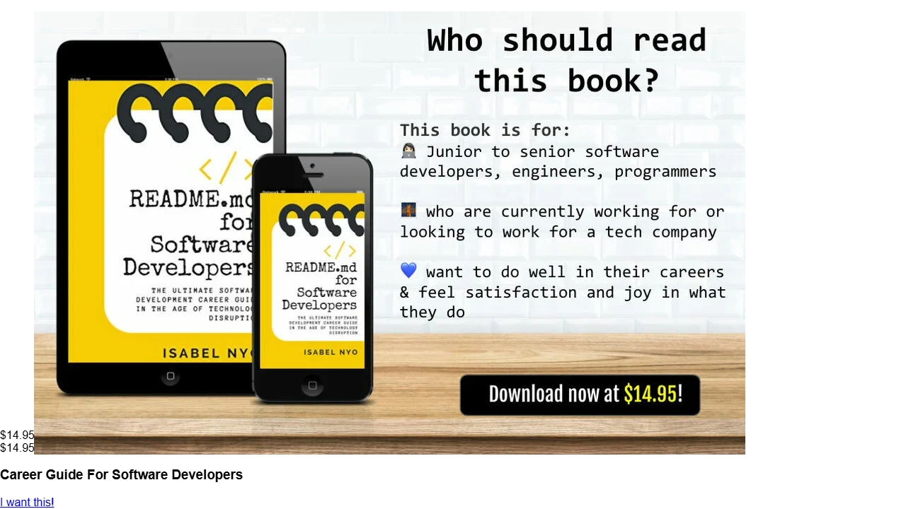 Screenshot of Career Guide For Software Developers