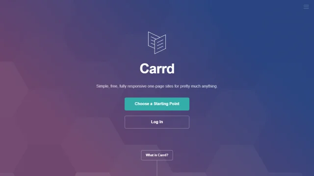 Screenshot of Carrd