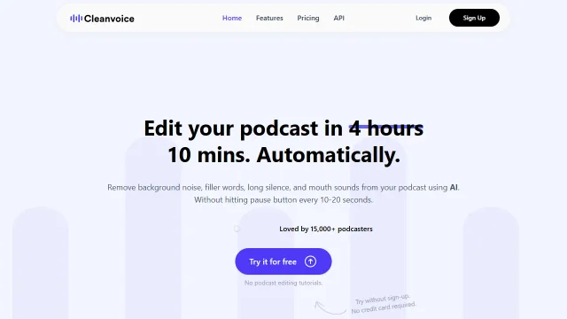 Screenshot of Cleanvoice