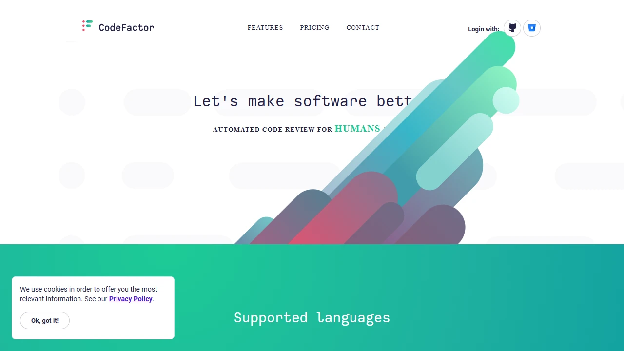 Screenshot of CodeFactor