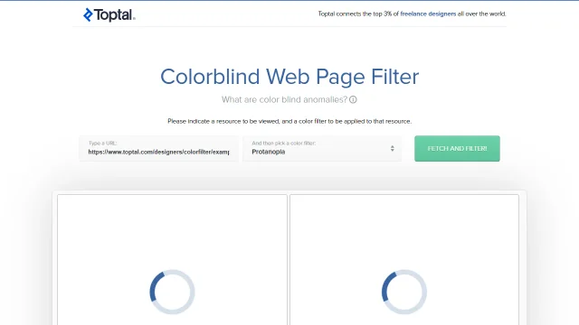 Screenshot of Color Blind Filter