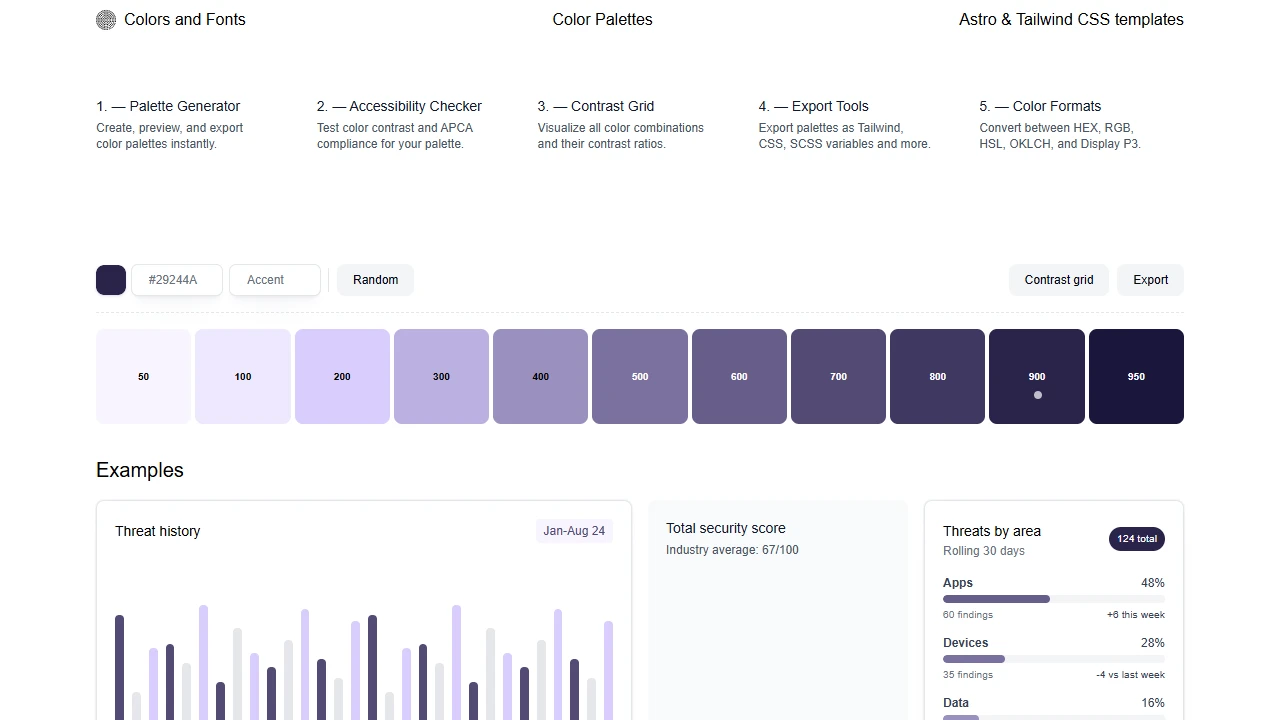 Screenshot of Colors & Fonts