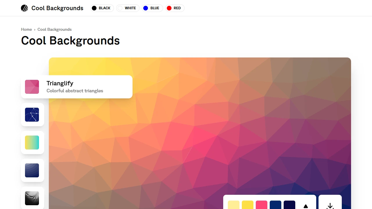 Screenshot of Cool Backgrounds