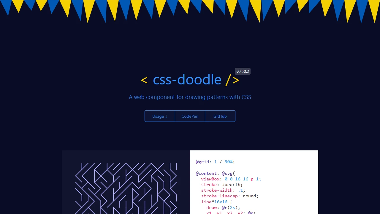 Screenshot of CSS Doodle
