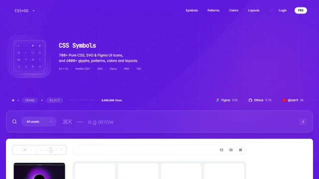 Screenshot of CSS Icons