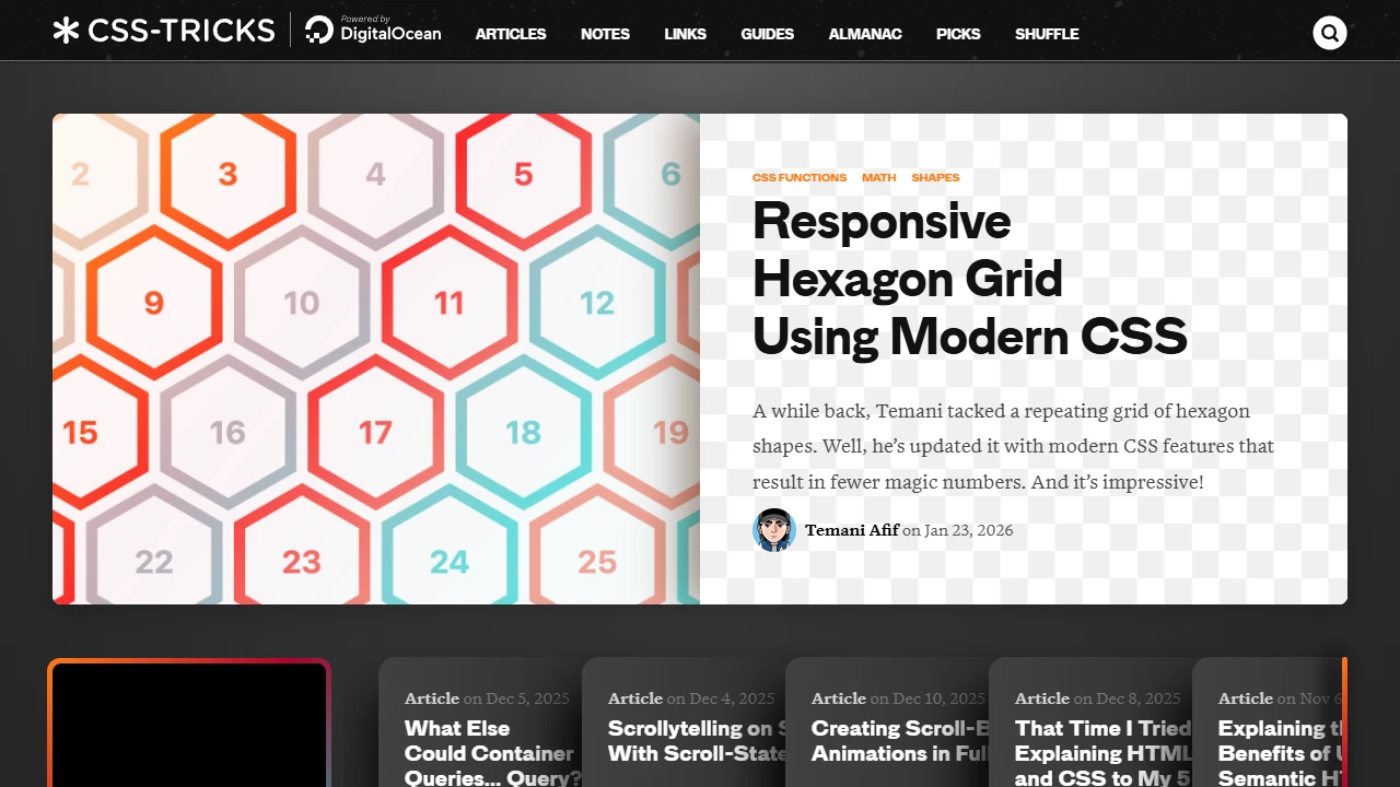 Screenshot of CSS-Tricks