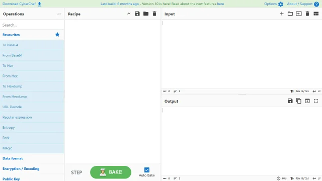 Screenshot of CyberChef