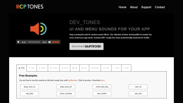 Screenshot of Dev_Tones