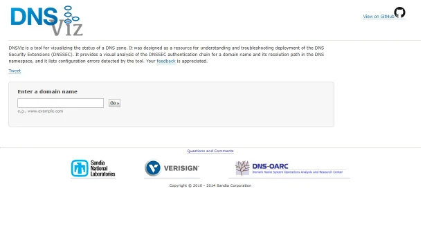 Screenshot of DNSViz