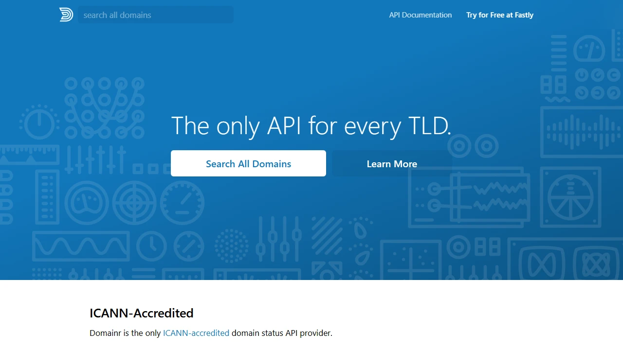 Screenshot of Domainr