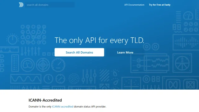 Screenshot of Domainr