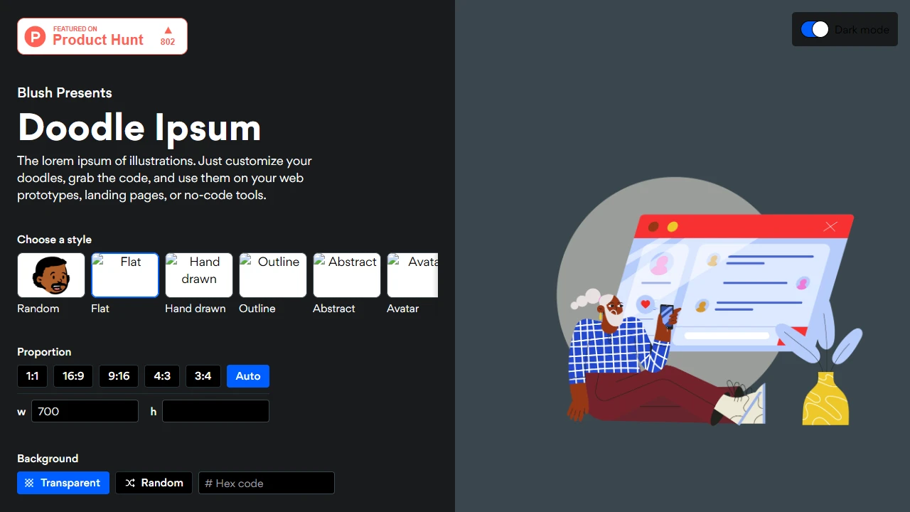Screenshot of Doodle Ipsum