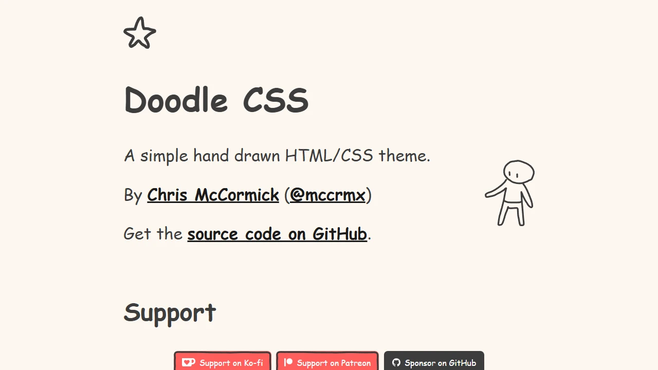 Screenshot of DoodleCSS