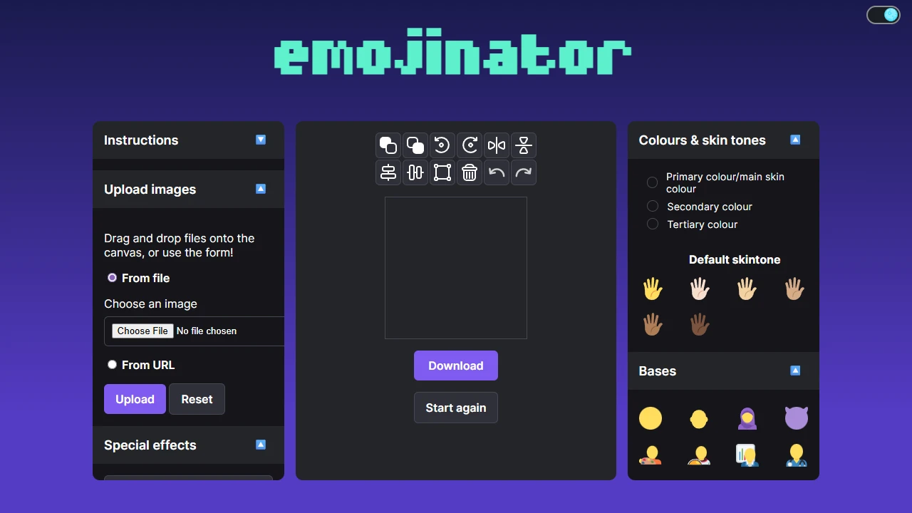 Screenshot of Emojinator