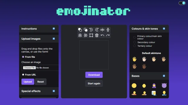 Screenshot of Emojinator