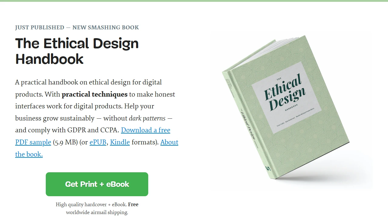Screenshot of Ethical Design Handbook