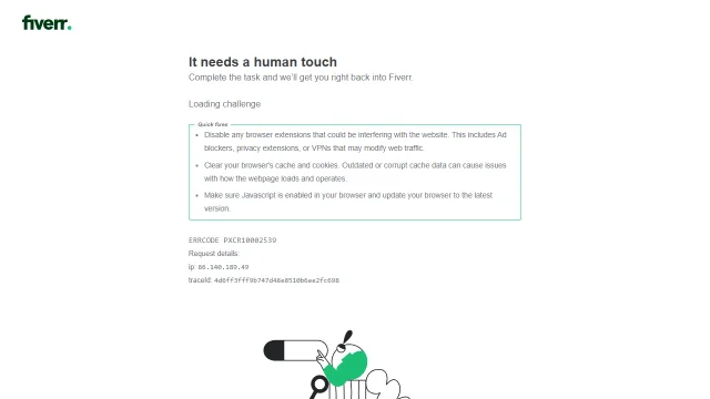Screenshot of Fiverr