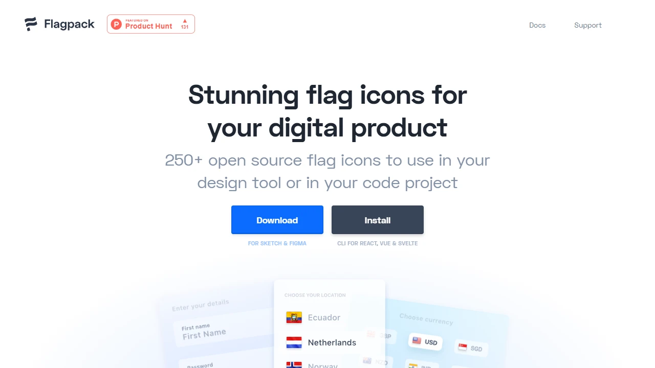 Screenshot of Flagpack