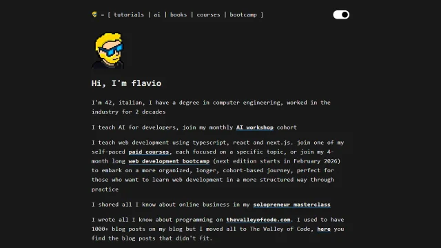 Screenshot of Flavio Copes