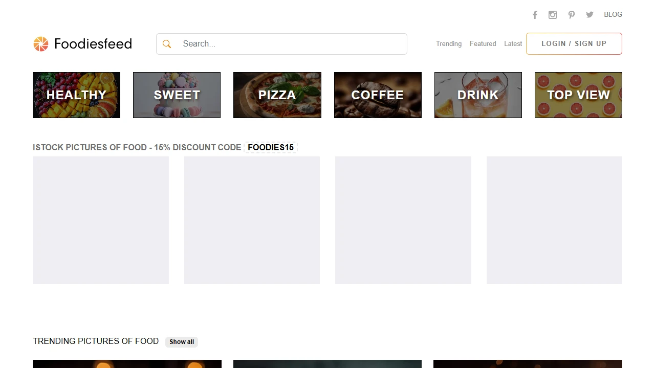 Screenshot of Foodiesfeed