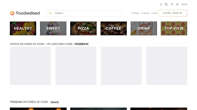 Screenshot of Foodiesfeed