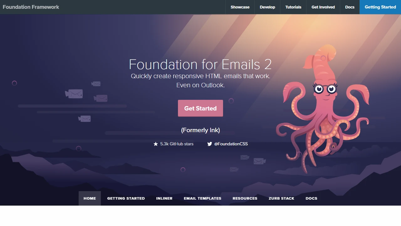 Screenshot of Foundation for Emails