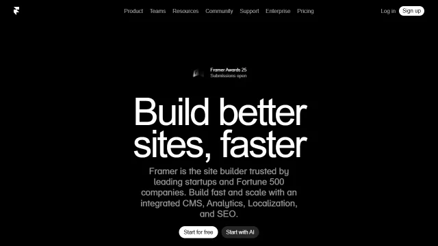 Screenshot of Framer