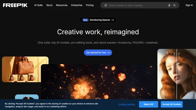 Screenshot of Freepik
