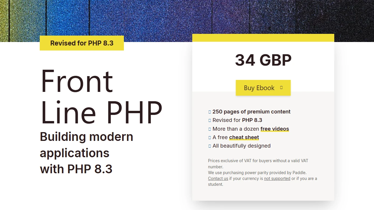Screenshot of Front-line PHP
