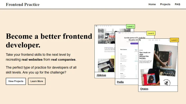Screenshot of Frontend Practice