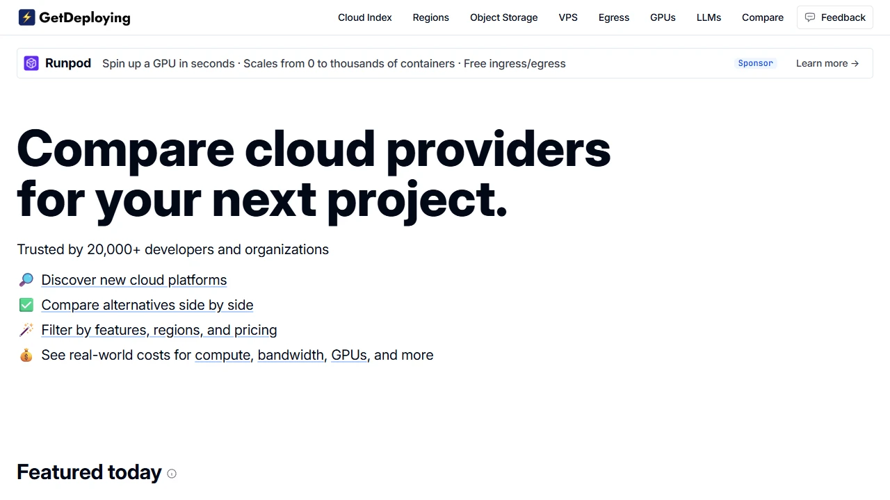 Screenshot of GetDeploying