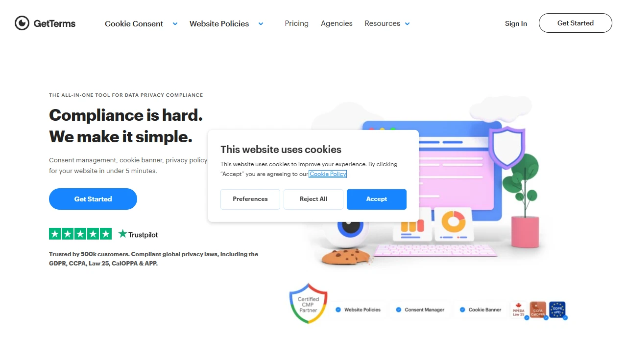 Screenshot of GetTerms