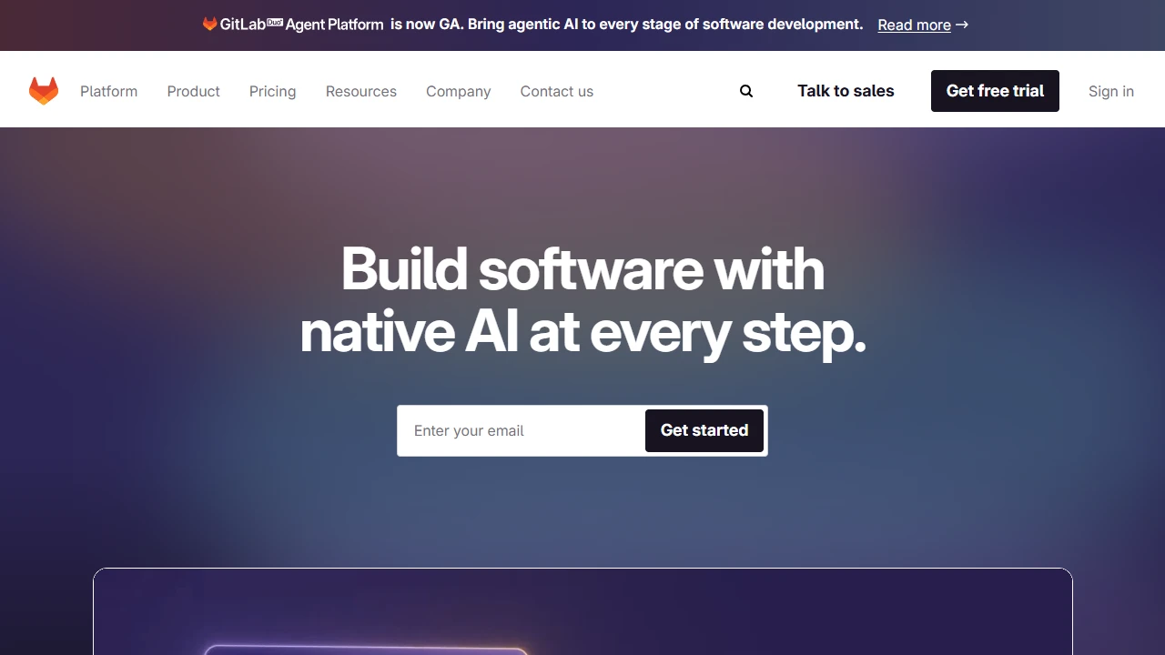 Screenshot of GitLab