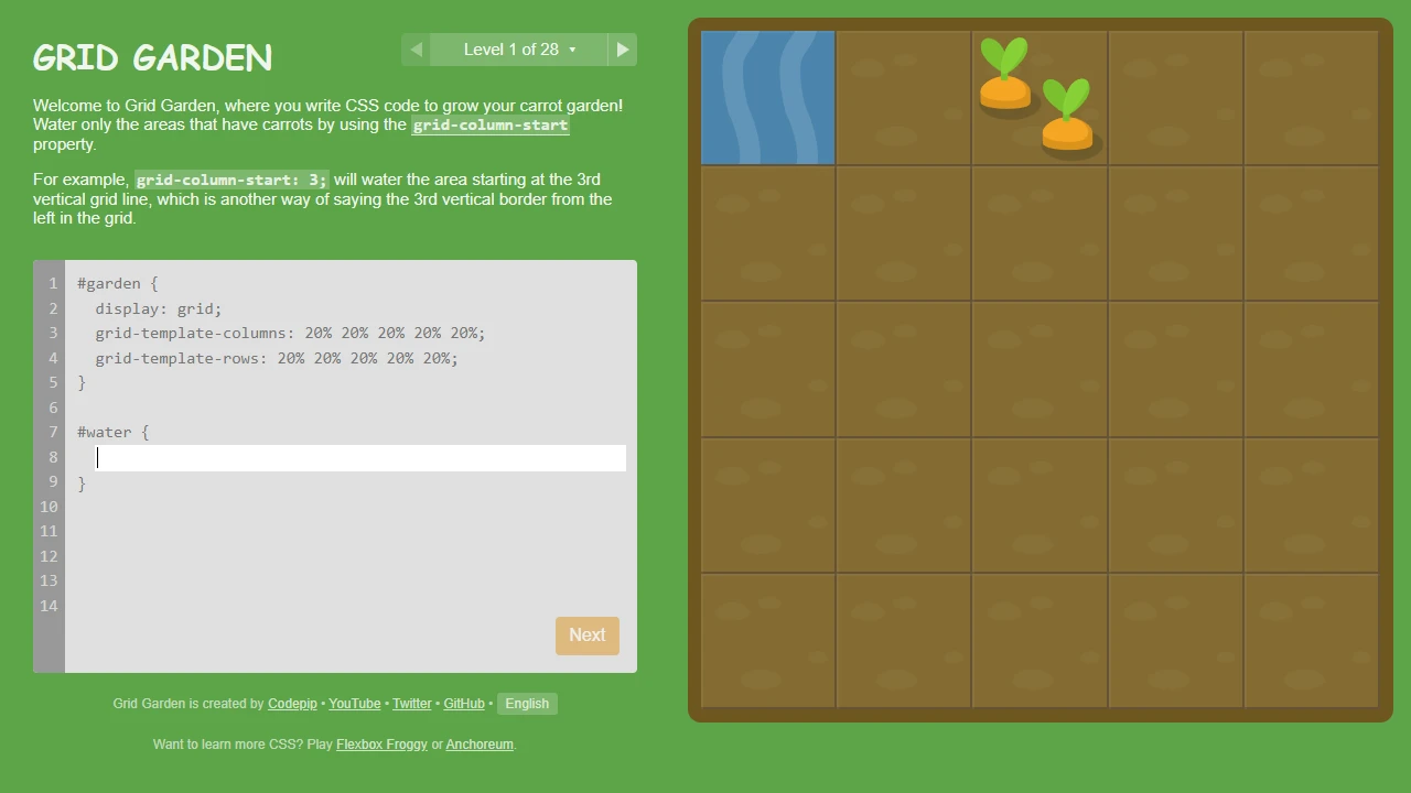 Screenshot of Grid Garden