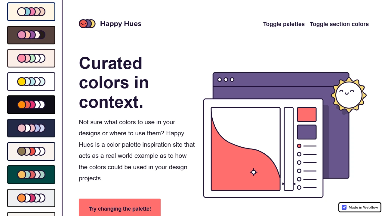 Screenshot of Happy Hues