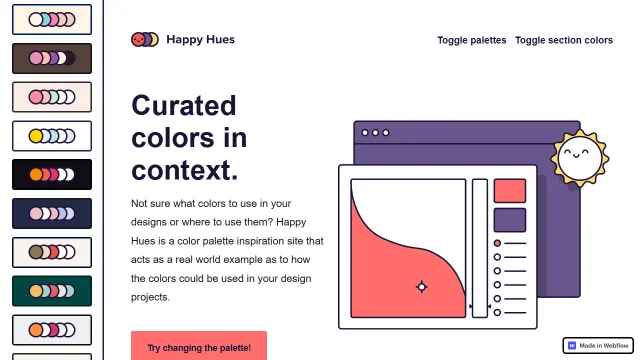 Screenshot of Happy Hues